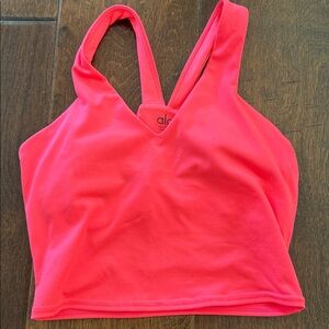 ALO Yoga Airbrush Real Bra Tank bright pink